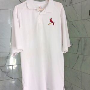 Lrg. St Louis Cardinals white polo